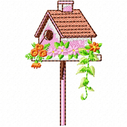 Bird Houses Embroidery Design 9 Bird Houses Embroidery Design 9